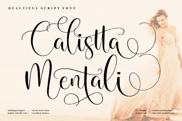 Calistta Mentali: A Stylish Script Font for Campaigns