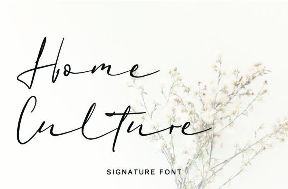 Home Culture: A Delicate Script Font for Handmade Brands
