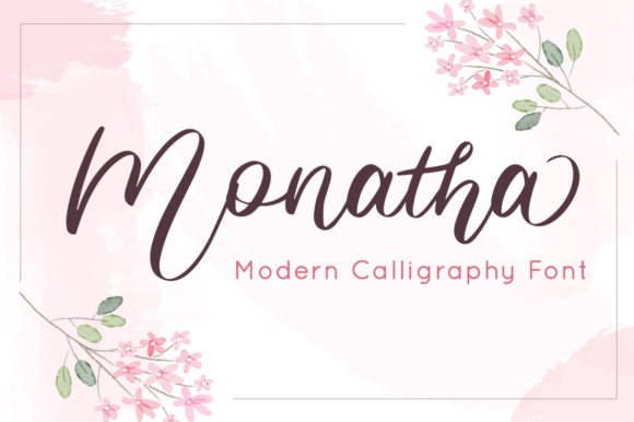 Monatha Script Font for Handmade Labels and Cards