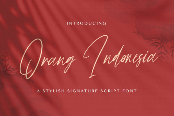 Orang Indonesia Font: A Script Typeface for Elegant Brands