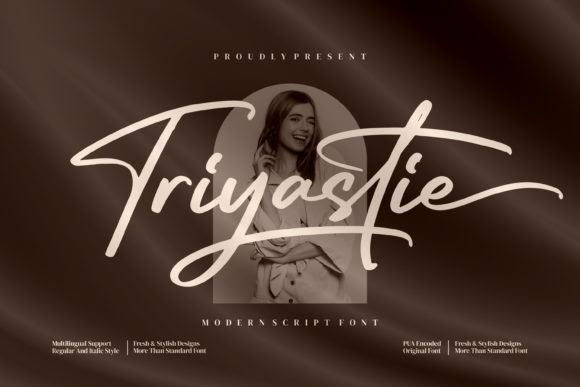 Triyastie: A Playful Script Typeface for Editorial Design